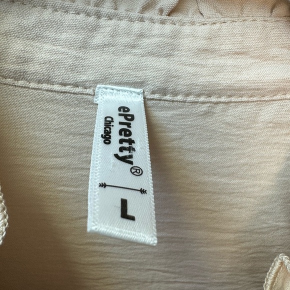 ePretty Beige Ruffle Blouse - Picture 3 of 10